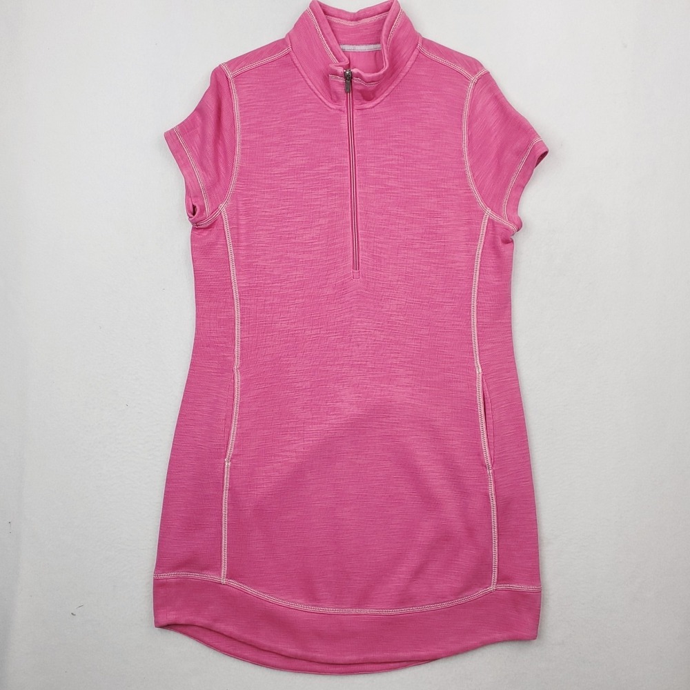 Tommy Bahama Dress‎ Womens Medium Pink Swim Beach Cover Up Quarter Zip Lounge